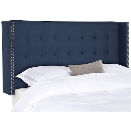 Safavieh Keegan Linen Full Size Headboard- Navy - 54.1 x 8.3 x 60.2 in. MCR4007E-F